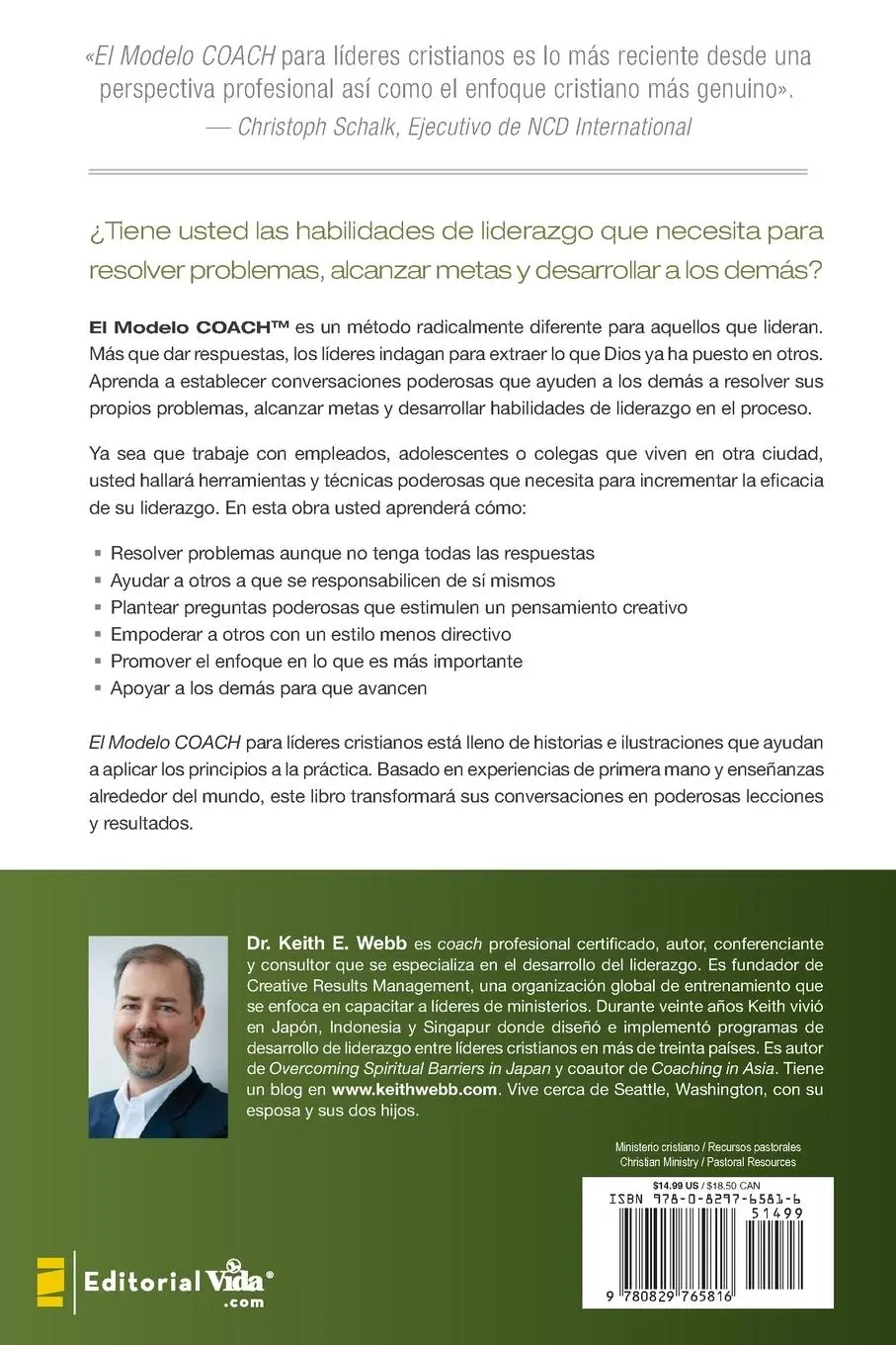 Rückseite: 9780829765816 | El Modelo Coach Para Lideres Cristianos | Keith E. Webb | Taschenbuch