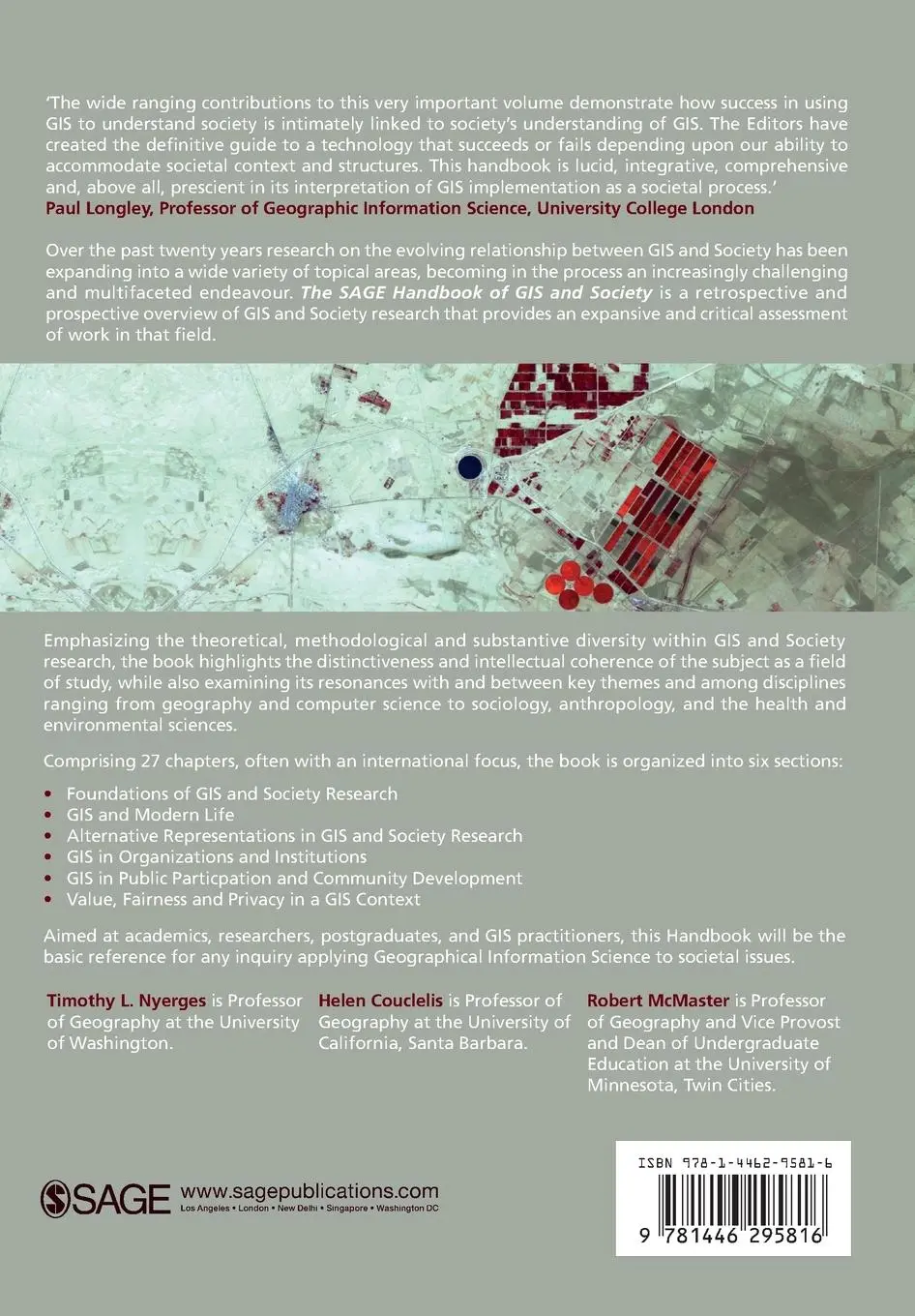 Rückseite: 9781446295816 | The SAGE Handbook of GIS and Society | Timothy Nyerges (u. a.) | Buch