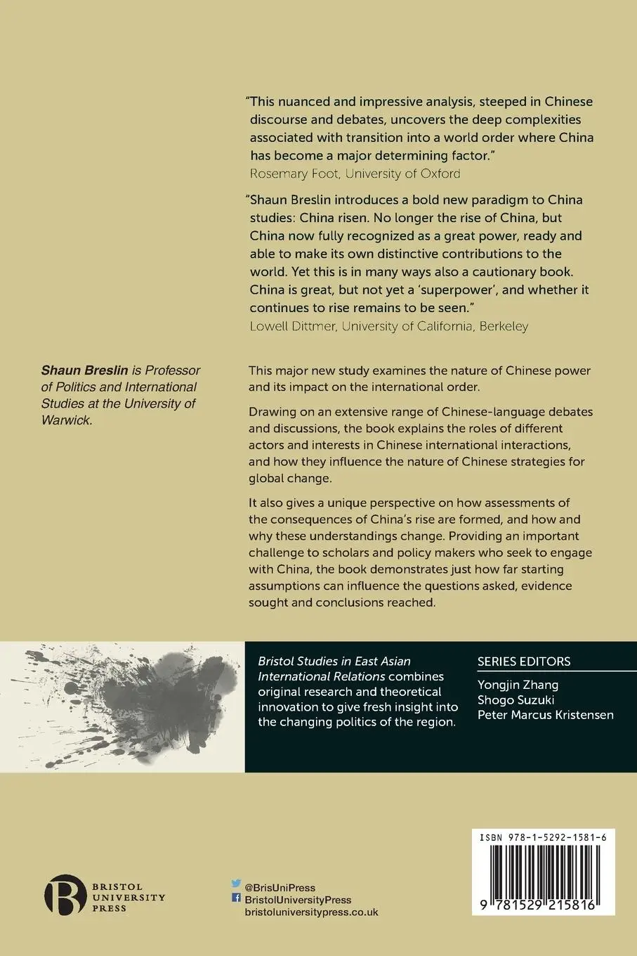 Rückseite: 9781529215816 | China Risen? | Studying Chinese Global Power | Shaun Breslin | Buch