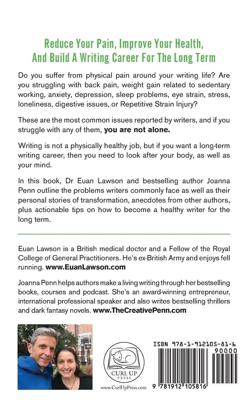 Rückseite: 9781912105816 | The Healthy Writer | Joanna Penn (u. a.) | Taschenbuch | Englisch