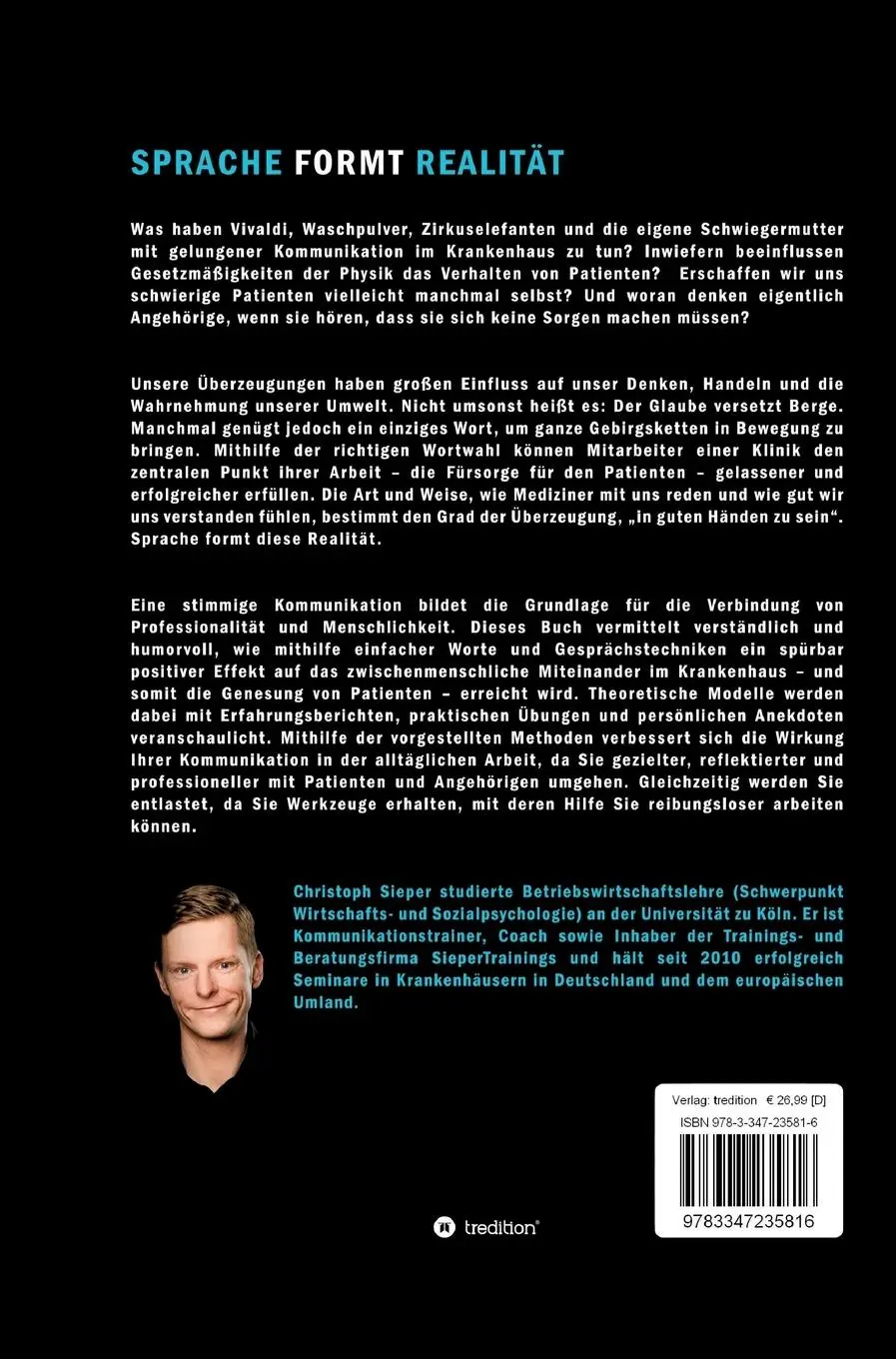 Rückseite: 9783347235816 | Sprache formt Realität | Christoph Sieper | Buch | 388 S. | Deutsch