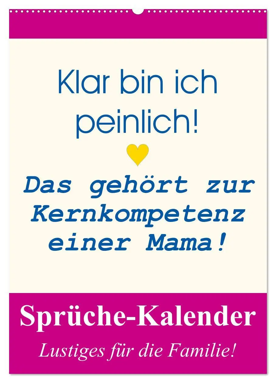 Cover: 9783516385816 | Sprüche-Kalender. Lustiges für die Familie! (Wandkalender 2026 DIN...