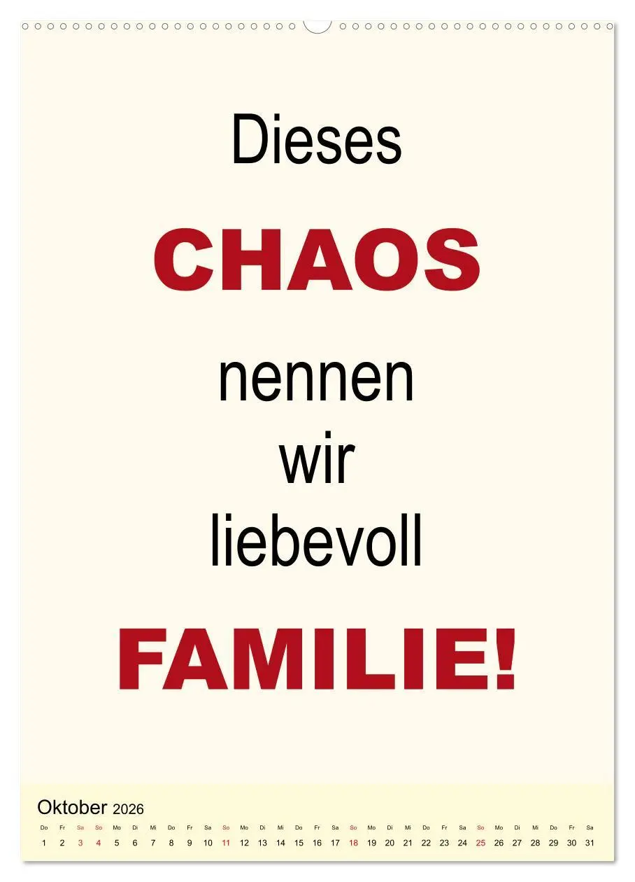 Bild: 9783516385816 | Sprüche-Kalender. Lustiges für die Familie! (Wandkalender 2026 DIN...