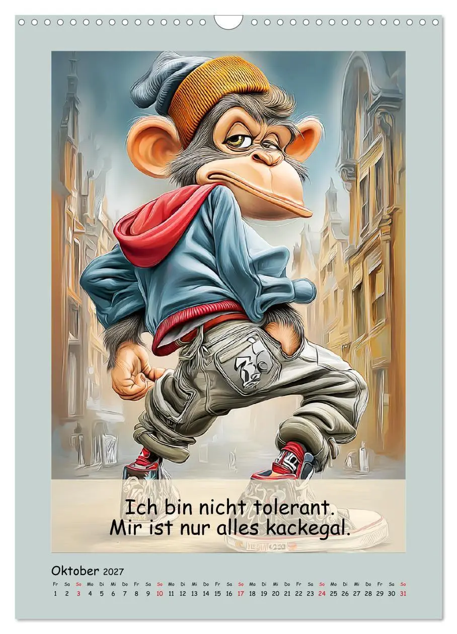 Bild: 9783516835816 | Affengeil. Humor aus dem Großstadtdschungel (Wandkalender 2027 DIN...