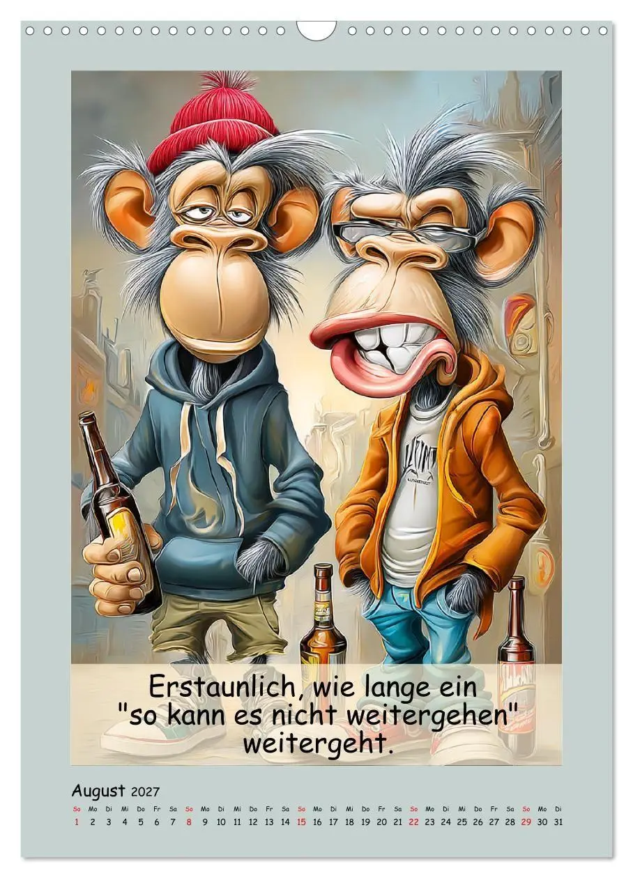 Bild: 9783516835816 | Affengeil. Humor aus dem Großstadtdschungel (Wandkalender 2027 DIN...