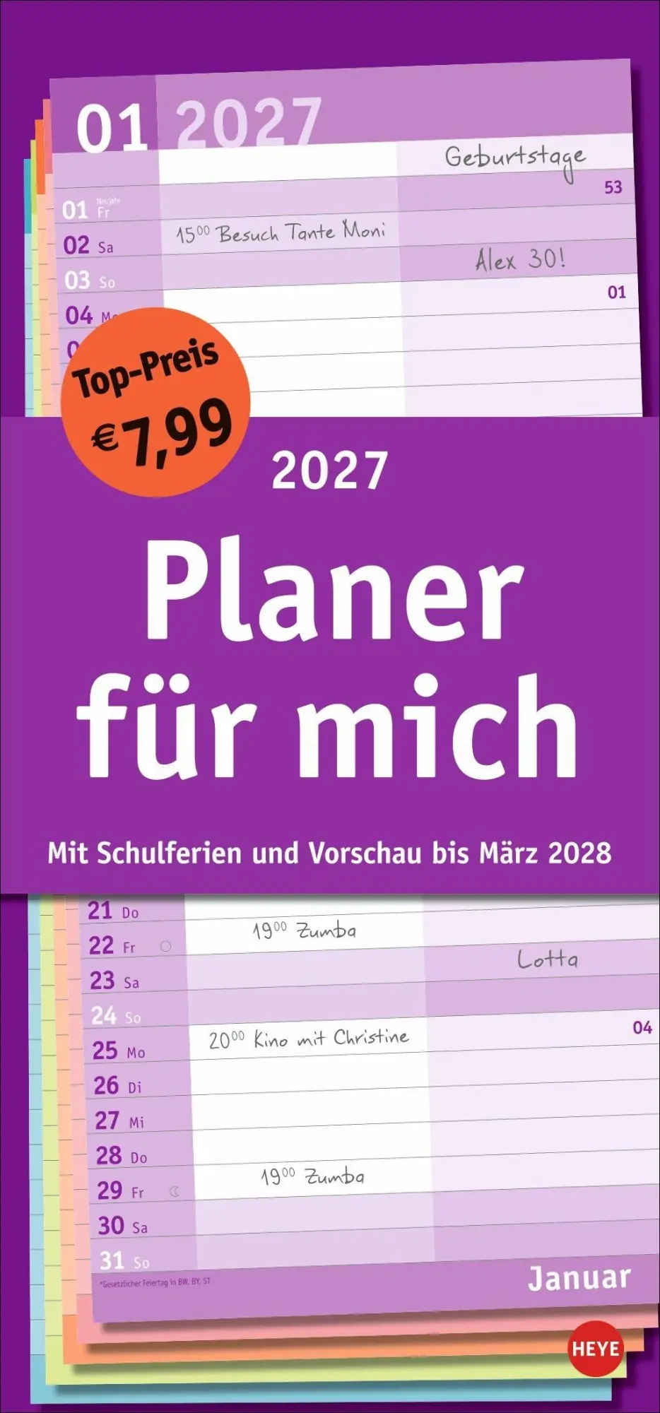 Cover: 9783756415816 | Basic Planer für mich 2027 | Heye | Kalender | Basic Planer Heye