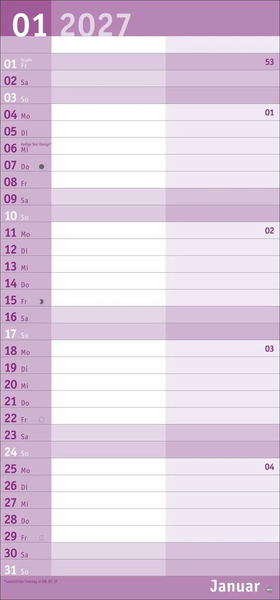 Bild: 9783756415816 | Basic Planer für mich 2027 | Heye | Kalender | Basic Planer Heye