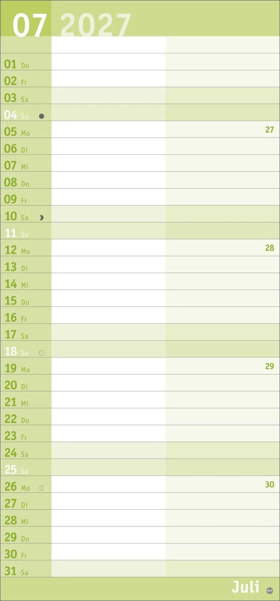 Bild: 9783756415816 | Basic Planer für mich 2027 | Heye | Kalender | Basic Planer Heye