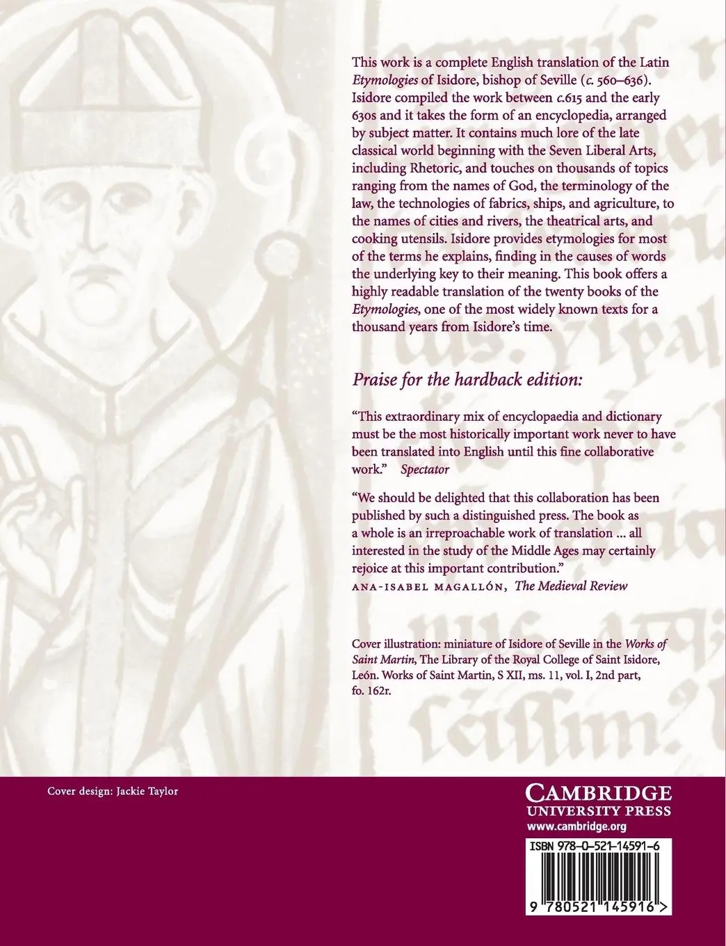 Rückseite: 9780521145916 | The Etymologies of Isidore of Seville | Taschenbuch | Englisch | 2015