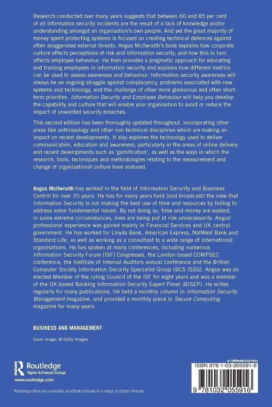 Rückseite: 9781032055916 | Information Security and Employee Behaviour | Angus McIlwraith | Buch