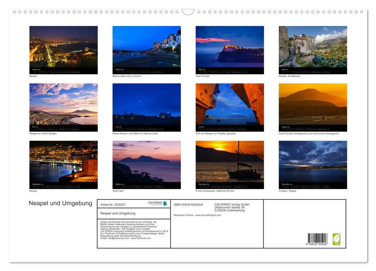 Bild: 9783516205916 | Neapel und Umgebung (Wandkalender 2026 DIN A2 quer), CALVENDO...