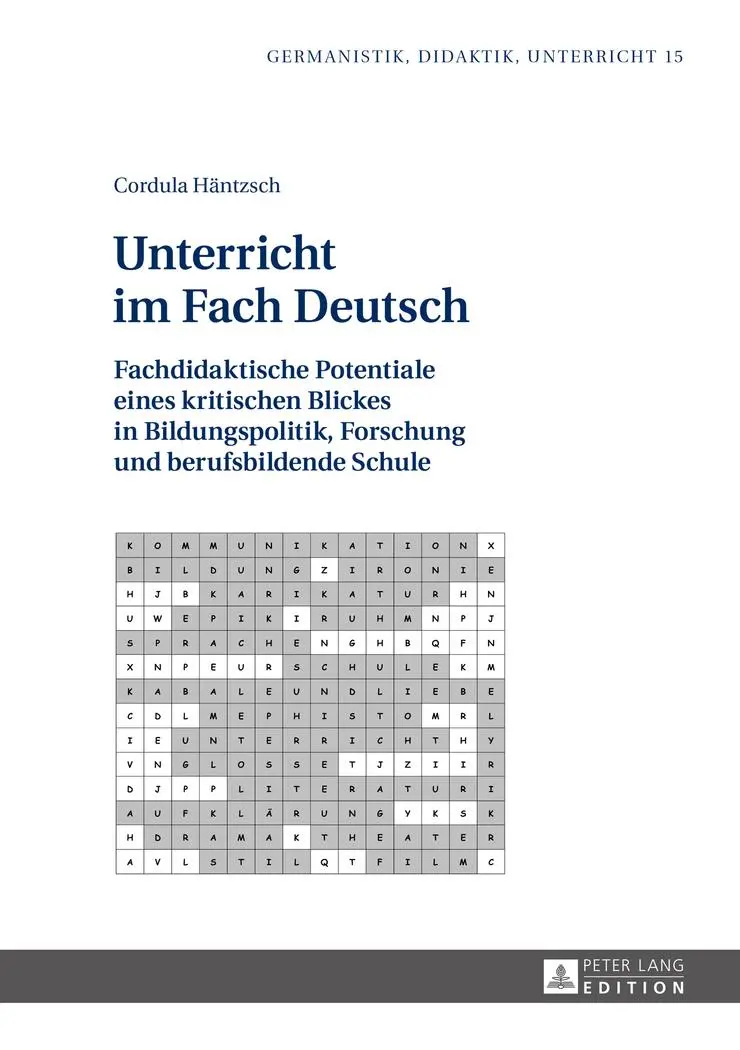 Cover: 9783631665916 | Unterricht im Fach Deutsch | Cordula Häntzsch | Buch | Gebunden | 2015