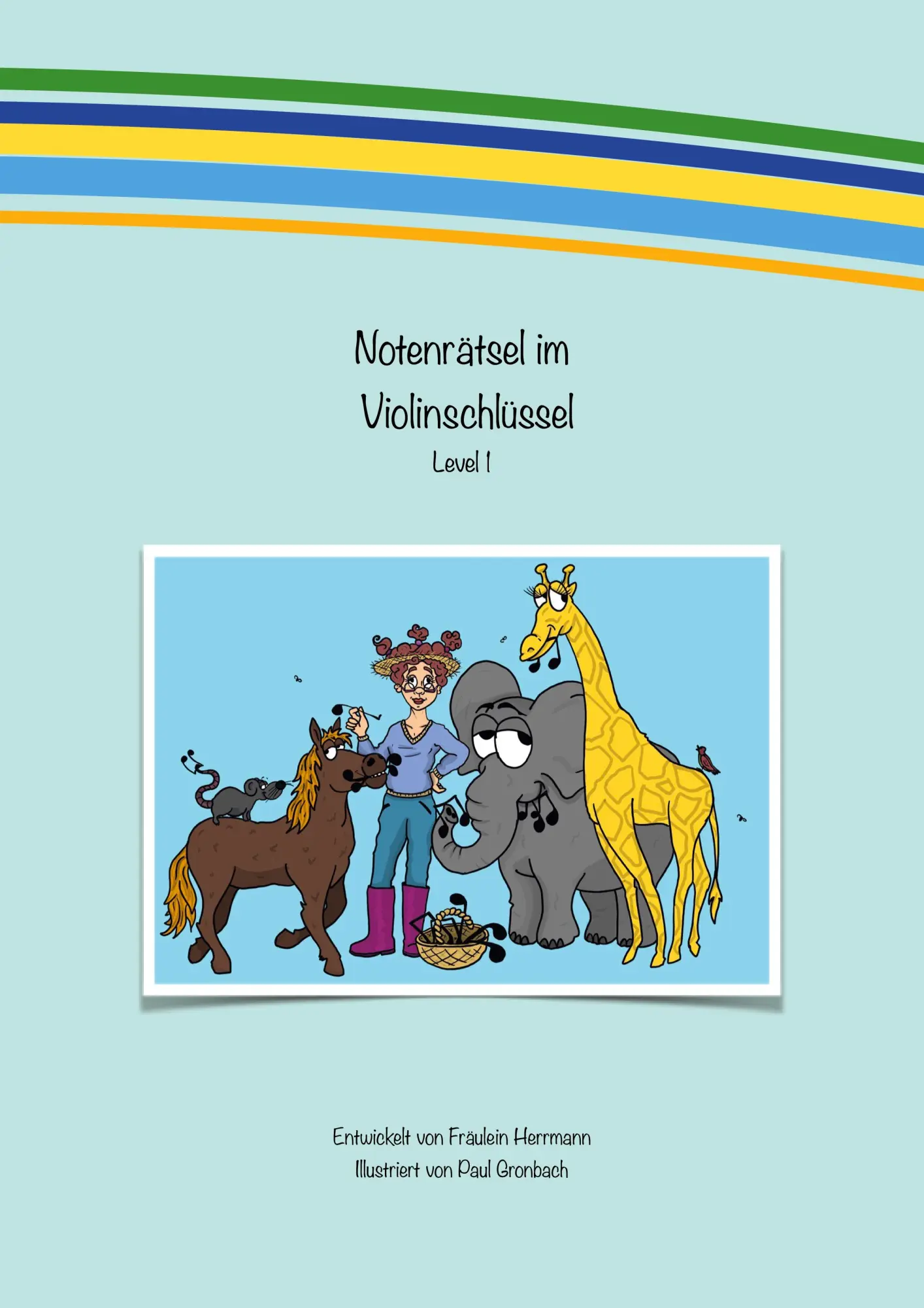 Cover: 9783751905916 | Notenrätsel im Violinschlüssel | Level 1 | Fräulein Herrmann | Buch