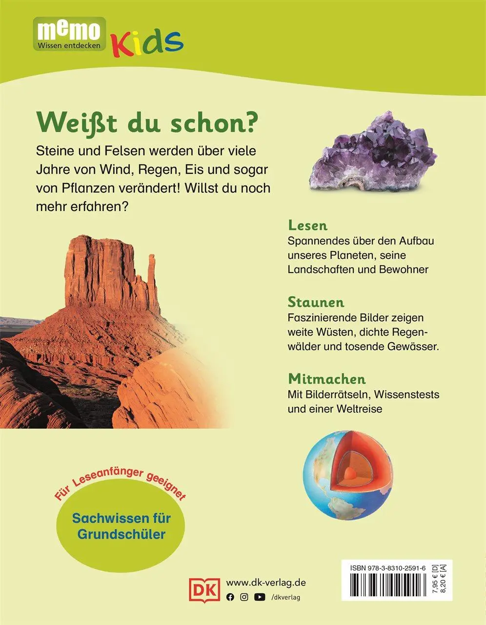 Rückseite: 9783831025916 | memo Kids. Unsere Erde | DK Verlag - Kids | Buch | memo Kids | 56 S.