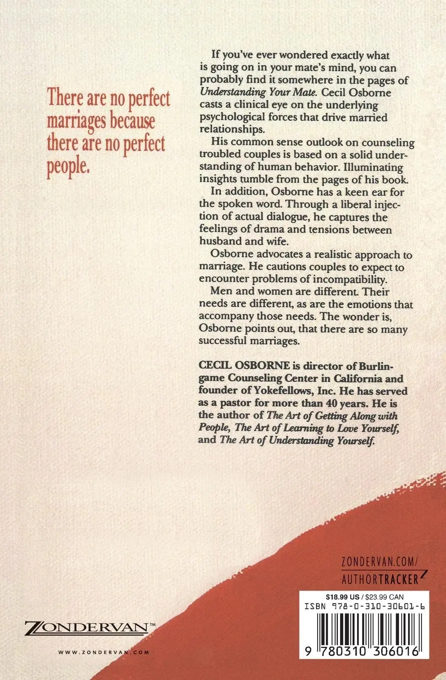 Rückseite: 9780310306016 | The Art of Understanding Your Mate | Cecil G. Osborne | Taschenbuch