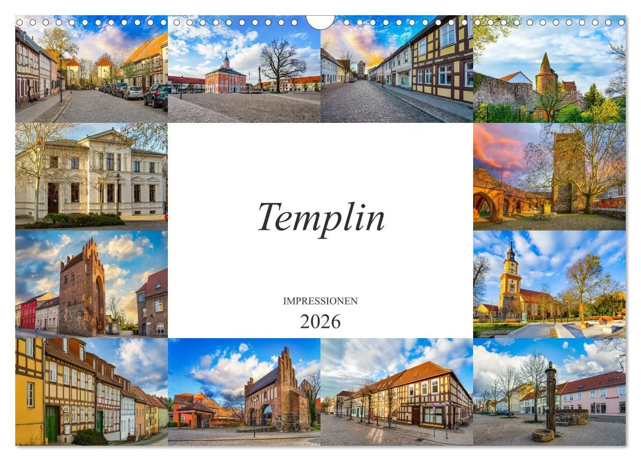 Cover: 9783457796016 | Templin Impressionen (Wandkalender 2026 DIN A3 quer), CALVENDO...
