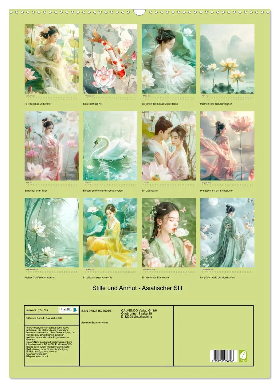 Bild: 9783516266016 | Stille und Anmut - Asiatischer Stil (Wandkalender 2026 DIN A2...