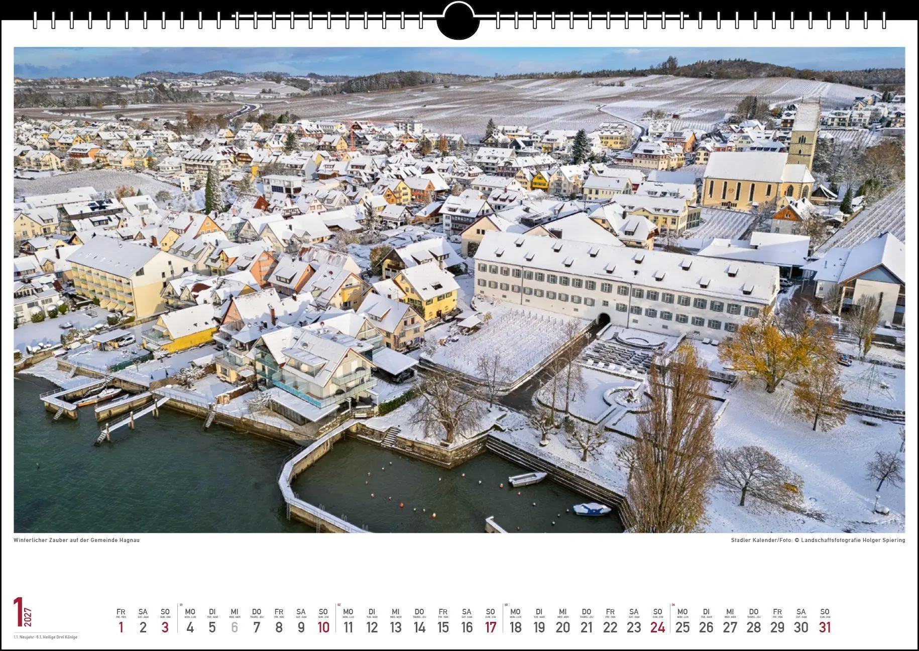 Bild: 9783861926016 | Malerischer Bodensee 2027 | Holger Spiering | Kalender | Spiralbindung