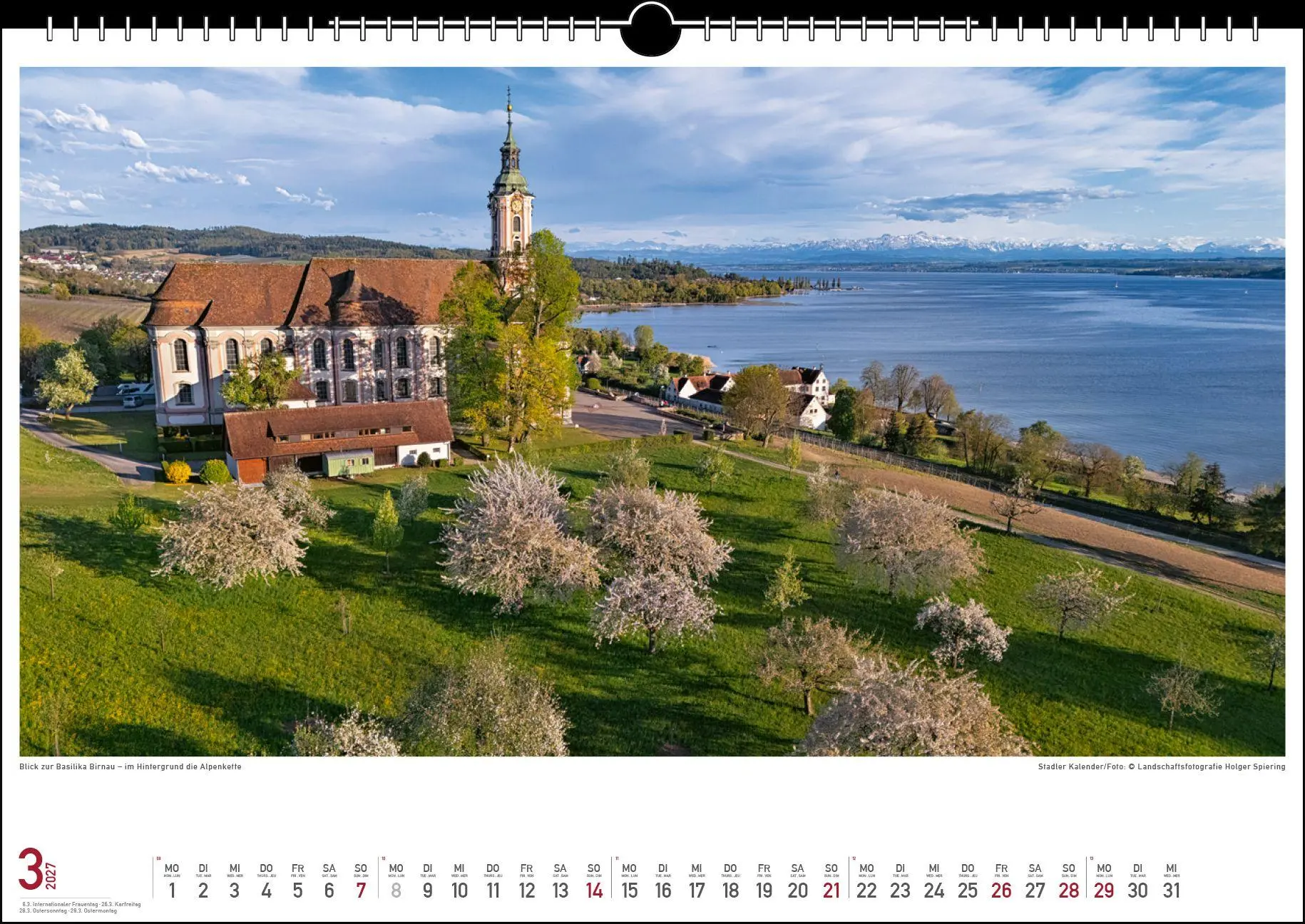 Bild: 9783861926016 | Malerischer Bodensee 2027 | Holger Spiering | Kalender | Spiralbindung