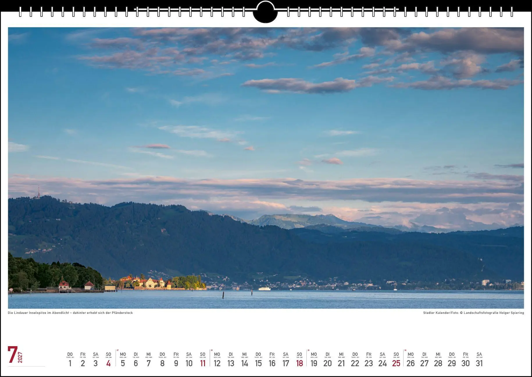 Bild: 9783861926016 | Malerischer Bodensee 2027 | Holger Spiering | Kalender | Spiralbindung