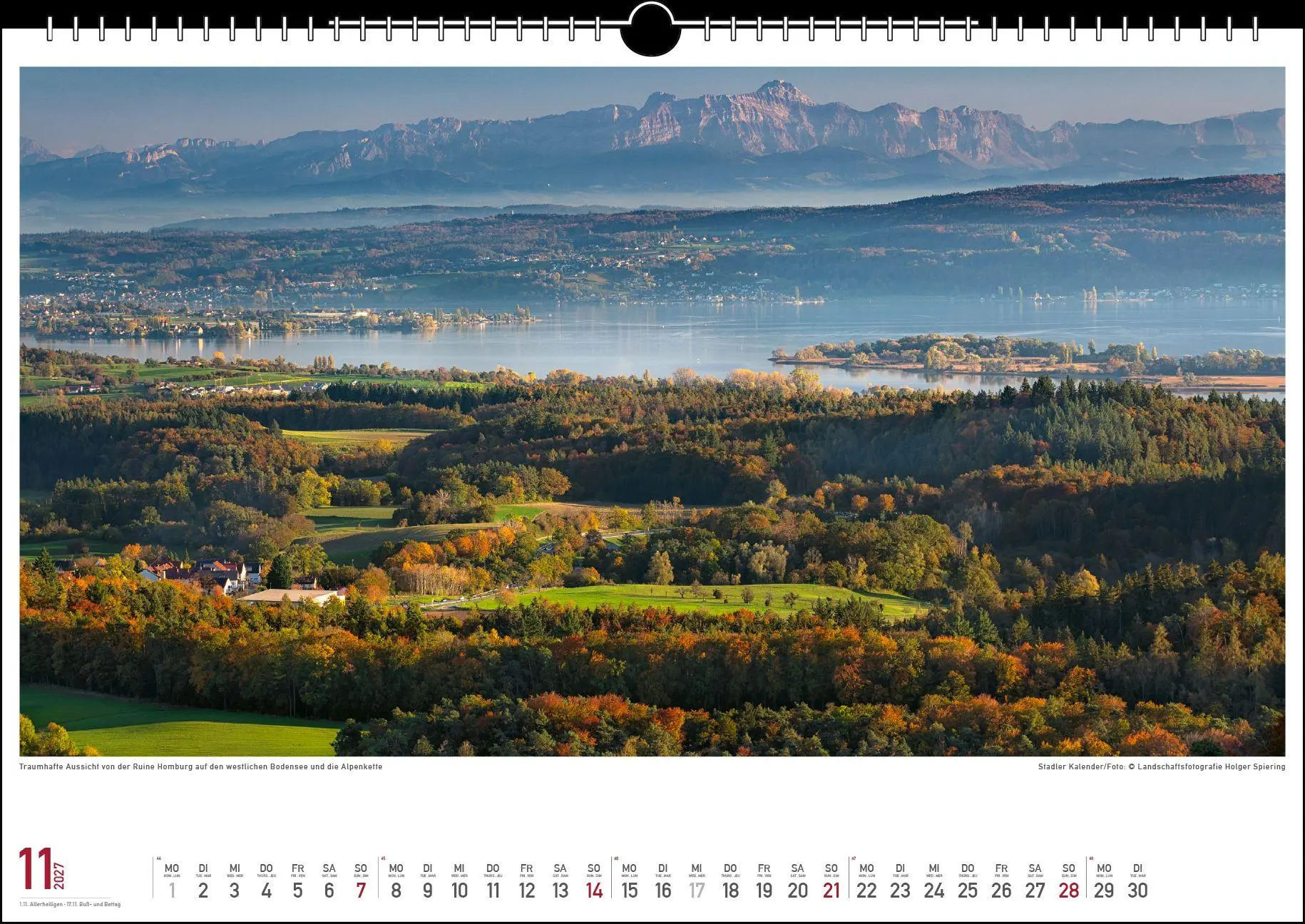 Bild: 9783861926016 | Malerischer Bodensee 2027 | Holger Spiering | Kalender | Spiralbindung