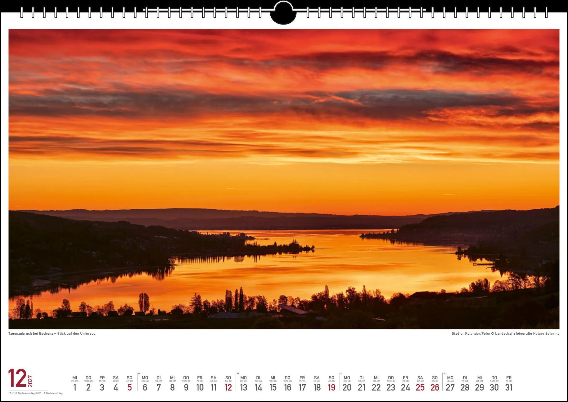 Bild: 9783861926016 | Malerischer Bodensee 2027 | Holger Spiering | Kalender | Spiralbindung