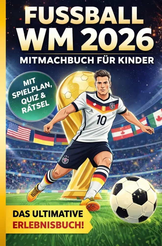 Cover: 9789403876016 | Fussball WM 2026 Erlebnisbuch für Kinder - WM-Rekorde,...