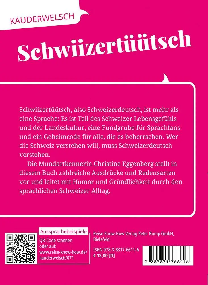 Bild: 9783831766116 | Reise Know-How Sprachführer Schwiizertüütsch - Das Deutsch der...