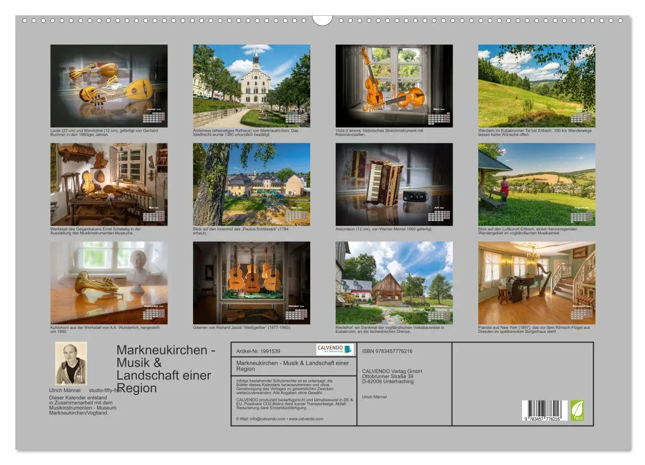 Bild: 9783457776216 | Markneukirchen - Musik &amp; Landschaft einer Region (Wandkalender 2026...