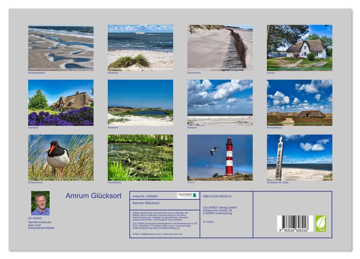 Bild: 9783516626216 | Amrum Glücksort (hochwertiger Premium Wandkalender 2026 DIN A2...