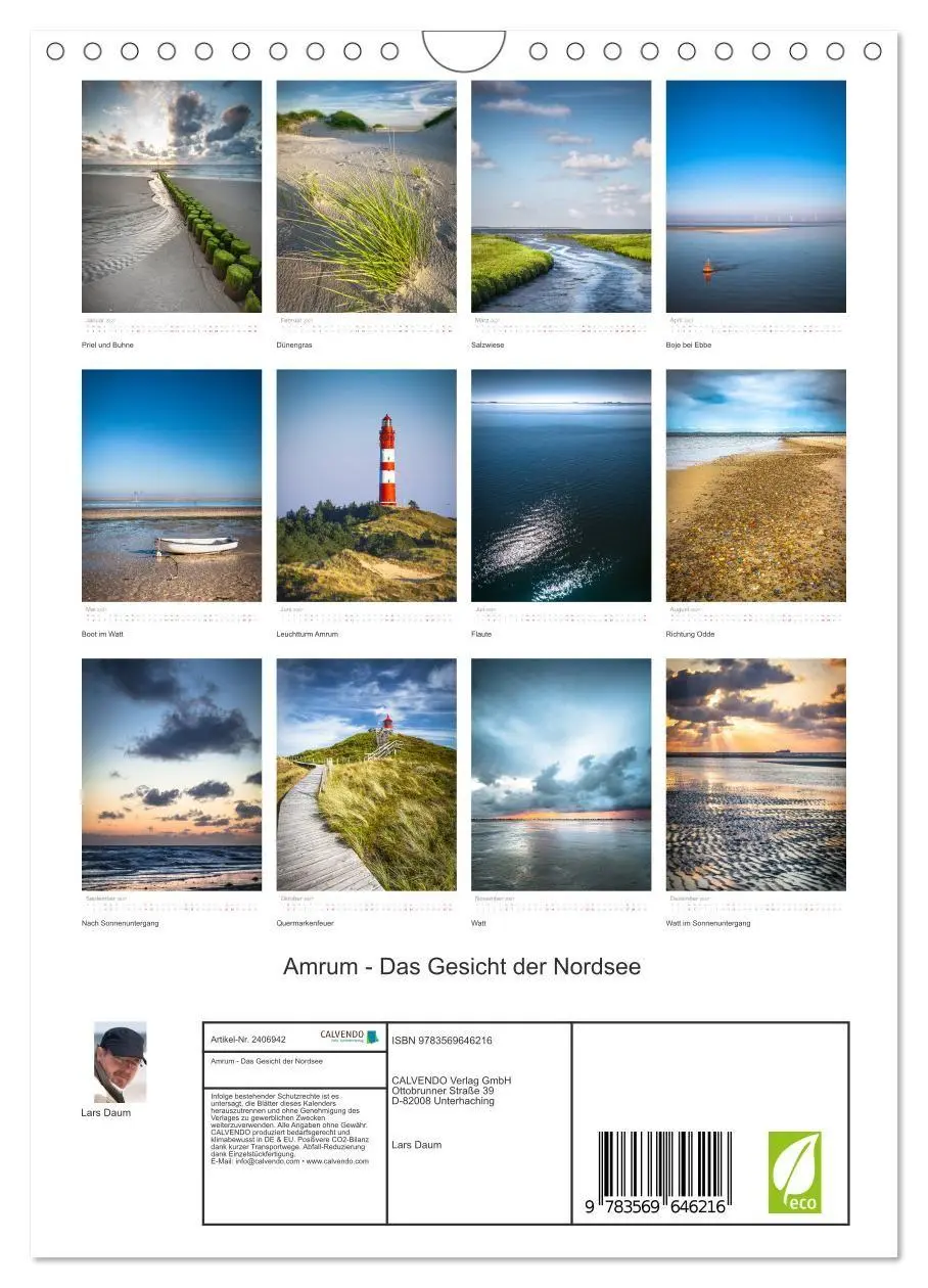 Bild: 9783569646216 | Amrum - Das Gesicht der Nordsee (Wandkalender 2027 DIN A4 hoch),...