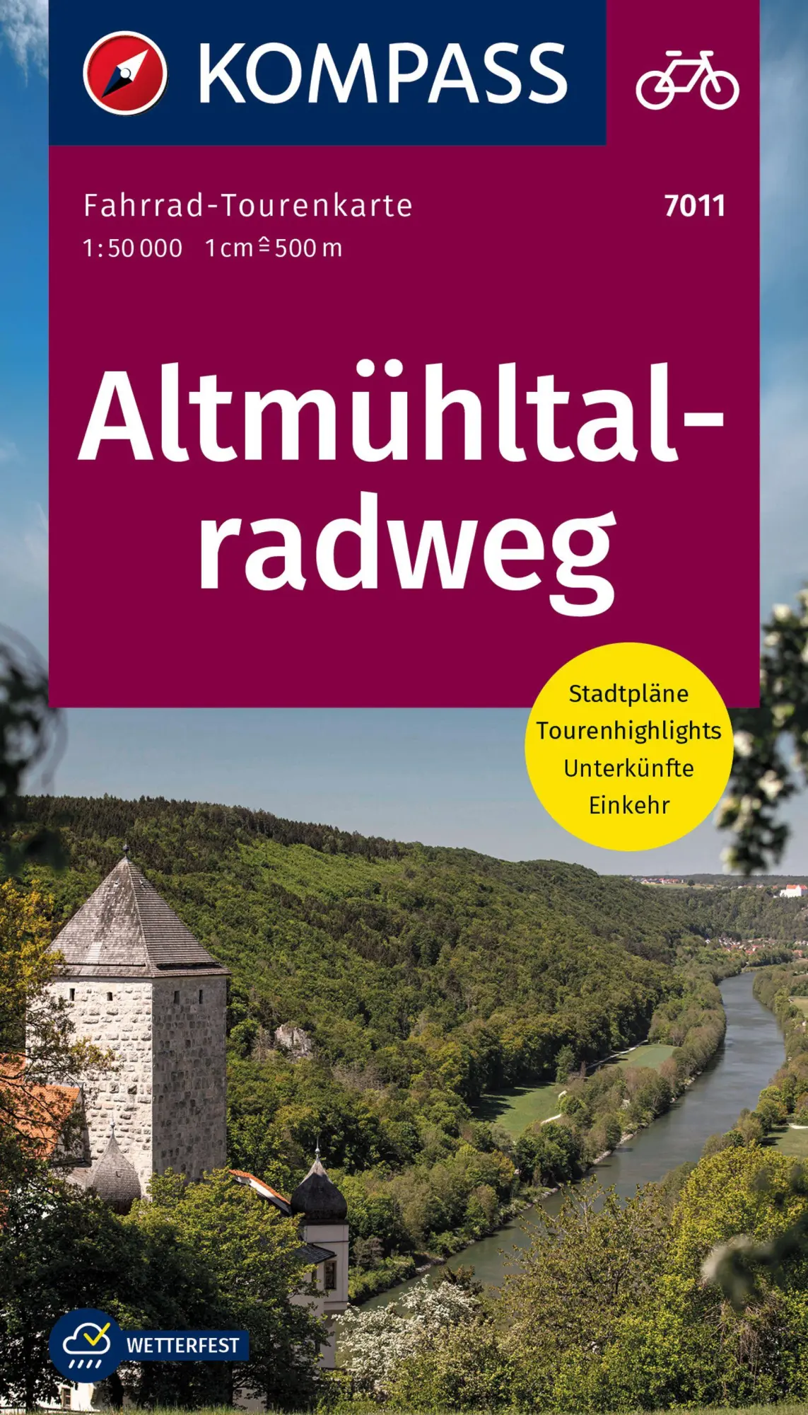 Cover: 9783991216216 | KOMPASS Fahrrad-Tourenkarte Altmühltalradweg 1:50.000 | Buch | 56 S.