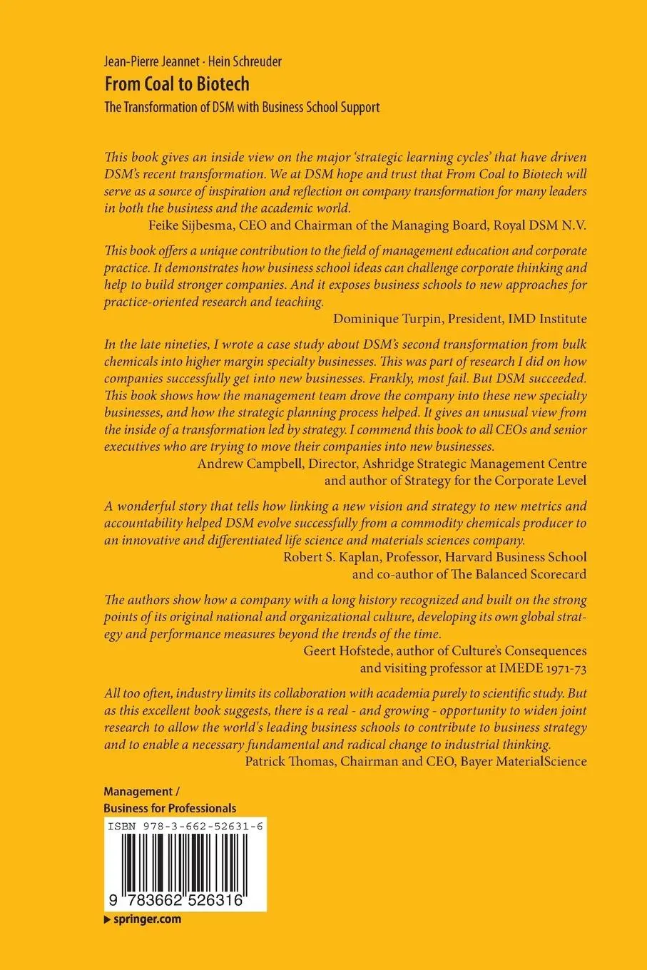 Rückseite: 9783662526316 | From Coal to Biotech | Hein Schreuder (u. a.) | Taschenbuch | xix