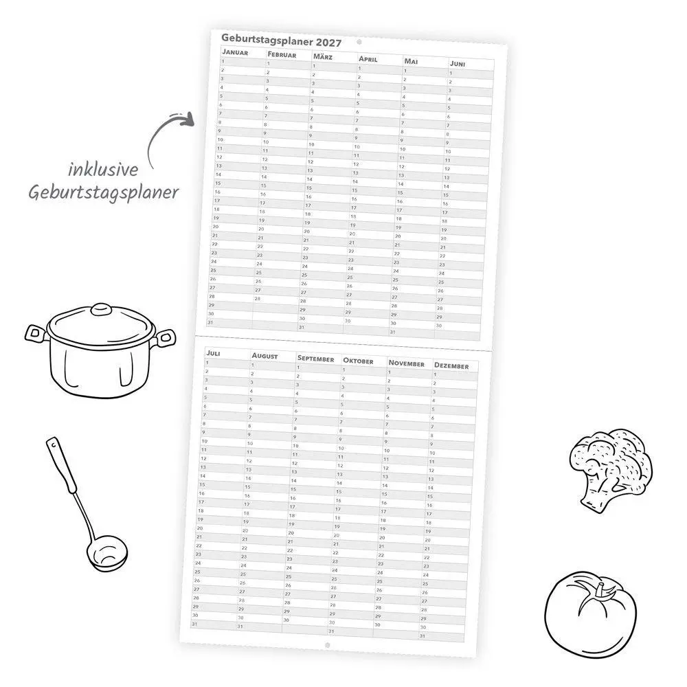 Bild: 9783988026316 | TRÖTSCH - Broschürenkalender Küchenkalender 2027 | Wandplaner | KG