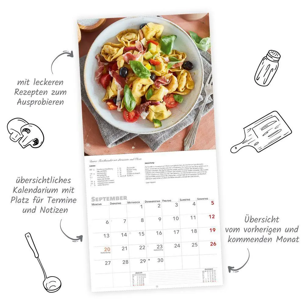 Bild: 9783988026316 | TRÖTSCH - Broschürenkalender Küchenkalender 2027 | Wandplaner | KG