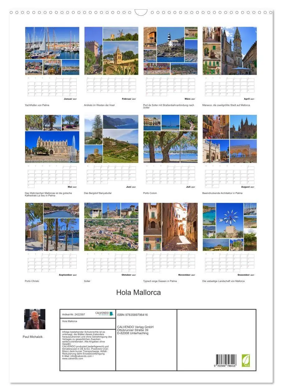 Bild: 9783569796416 | Hola Mallorca (Wandkalender 2027 DIN A2 hoch), CALVENDO Monatskalender