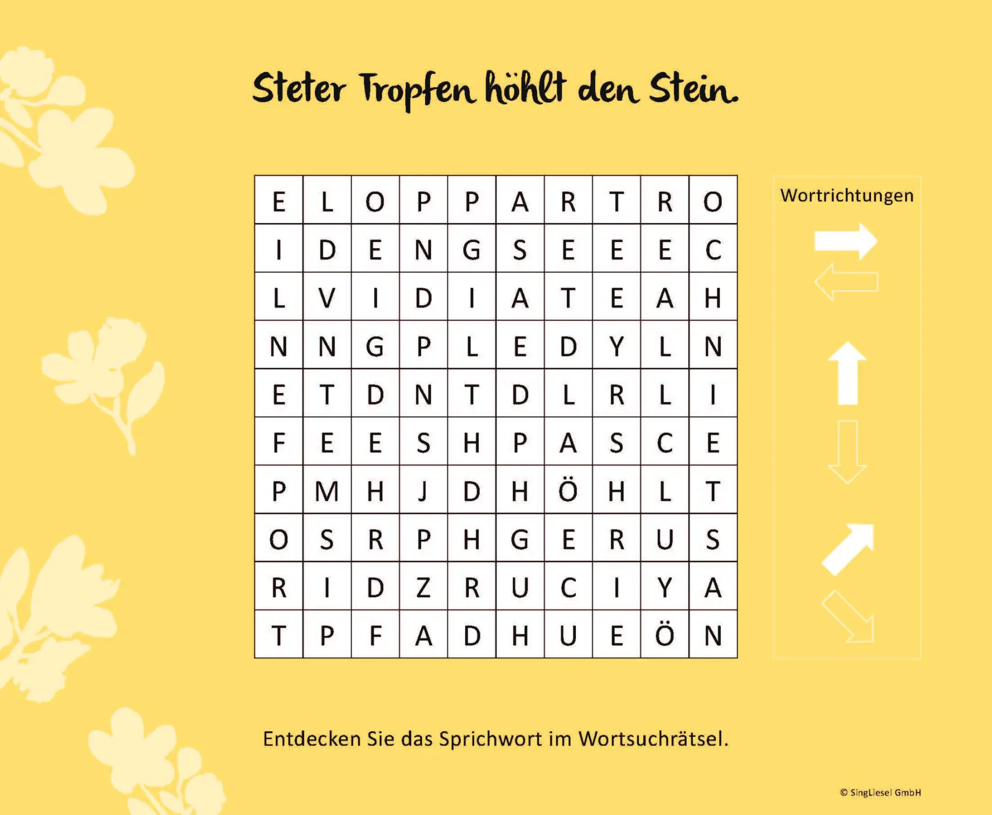 Bild: 9783948106416 | Wortsuchrätsel für Senioren mit vertrauten Sprichwörtern....