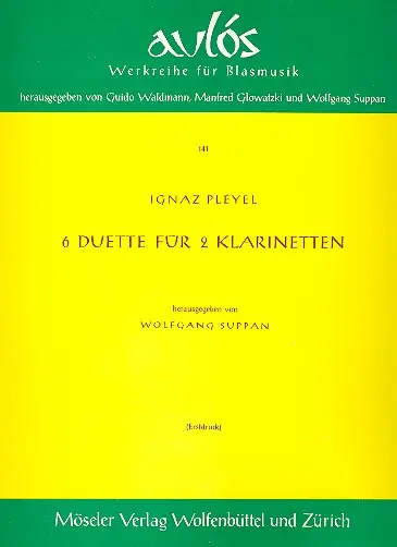 Cover: 9790203746416 | 6 Duette für 2 Klarinetten Spielpartitur | Ignace Pleyel | Buch
