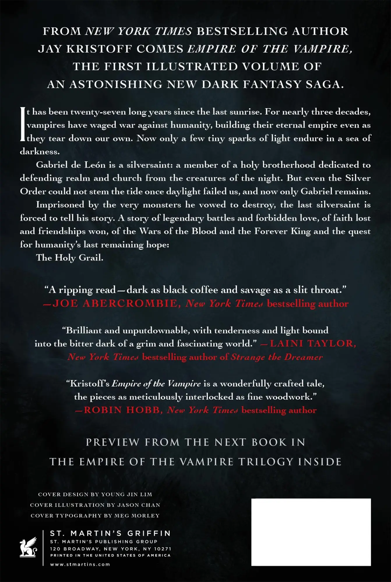 Rückseite: 9781250246516 | Empire of the Vampire | Jay Kristoff | Taschenbuch | Englisch | 2023