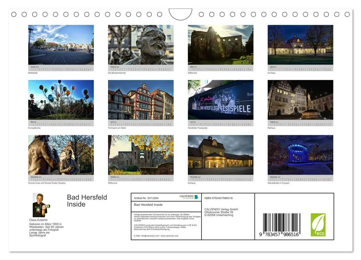 Bild: 9783457986516 | Bad Hersfeld Inside (Wandkalender 2026 DIN A4 quer), CALVENDO...