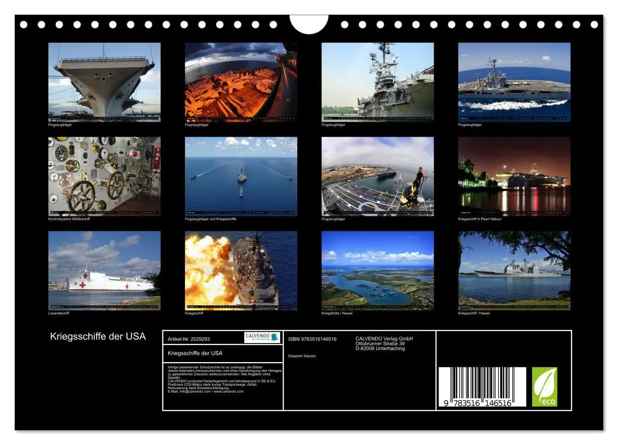 Bild: 9783516146516 | Kriegsschiffe der USA (Wandkalender 2026 DIN A4 quer), CALVENDO...