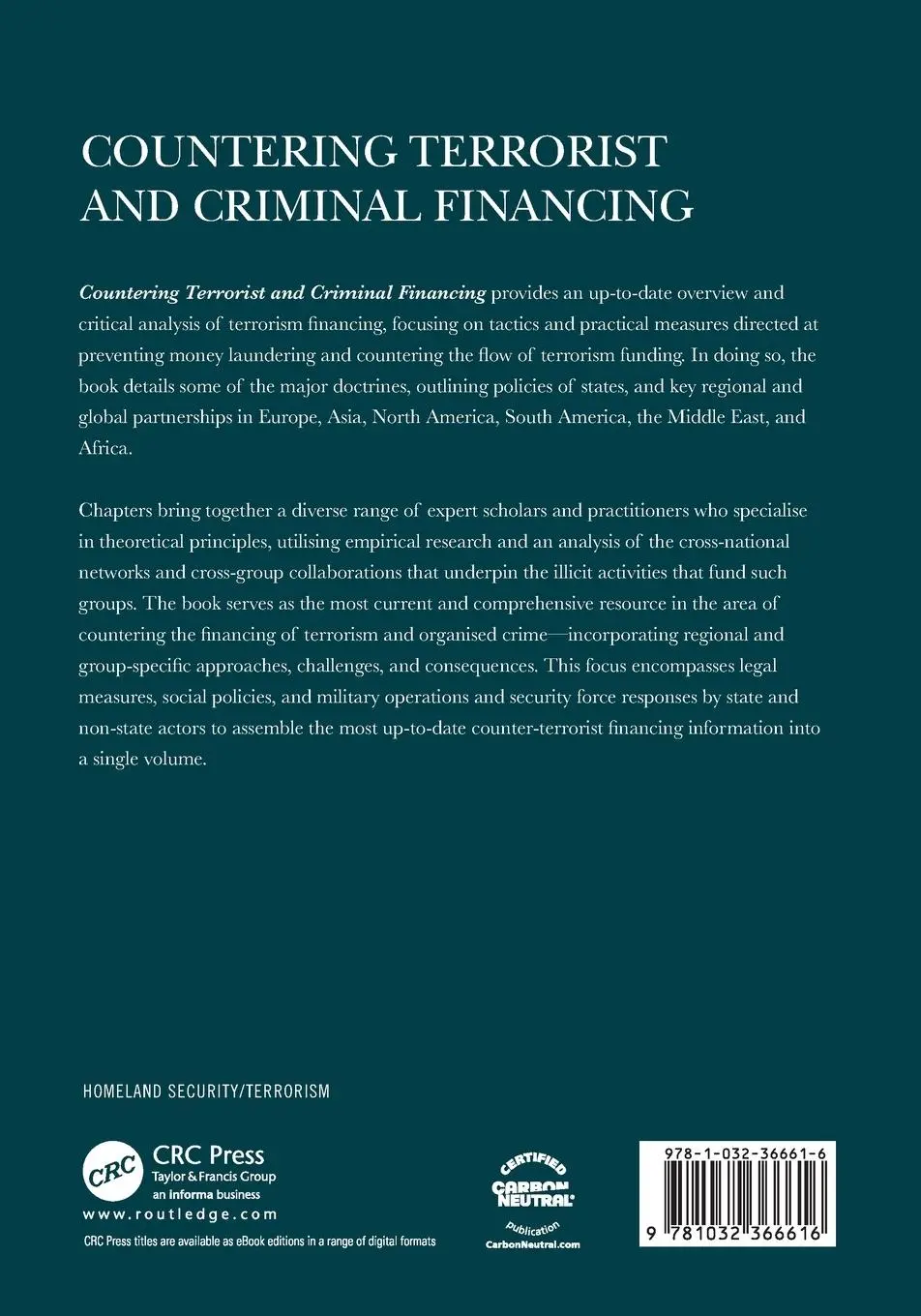 Rückseite: 9781032366616 | Countering Terrorist and Criminal Financing | Theory and Practice