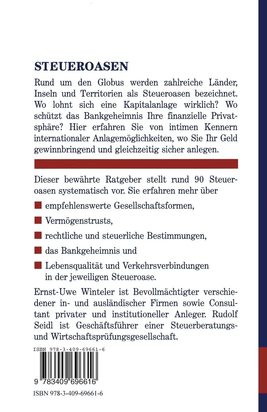 Rückseite: 9783409696616 | Steueroasen | Bankgeheimnis, Vermögenssicherung, Renditechancen | Buch