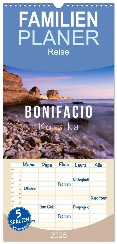 Cover: 9783457116616 | Familienplaner 2025 - Bonifacio. Korsika mit 5 Spalten...