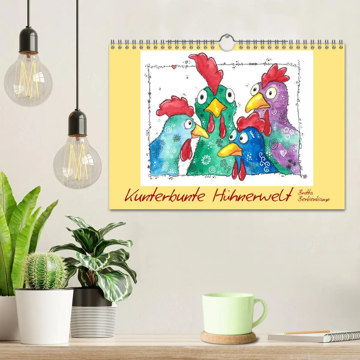 Bild: 9783457666616 | Kunterbunte Hühnerwelt (Wandkalender 2026 DIN A4 quer), CALVENDO...