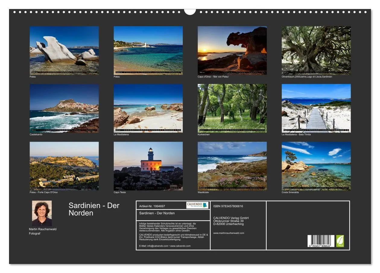 Bild: 9783457806616 | Sardinien - Der Norden (Wandkalender 2026 DIN A2 quer), CALVENDO...