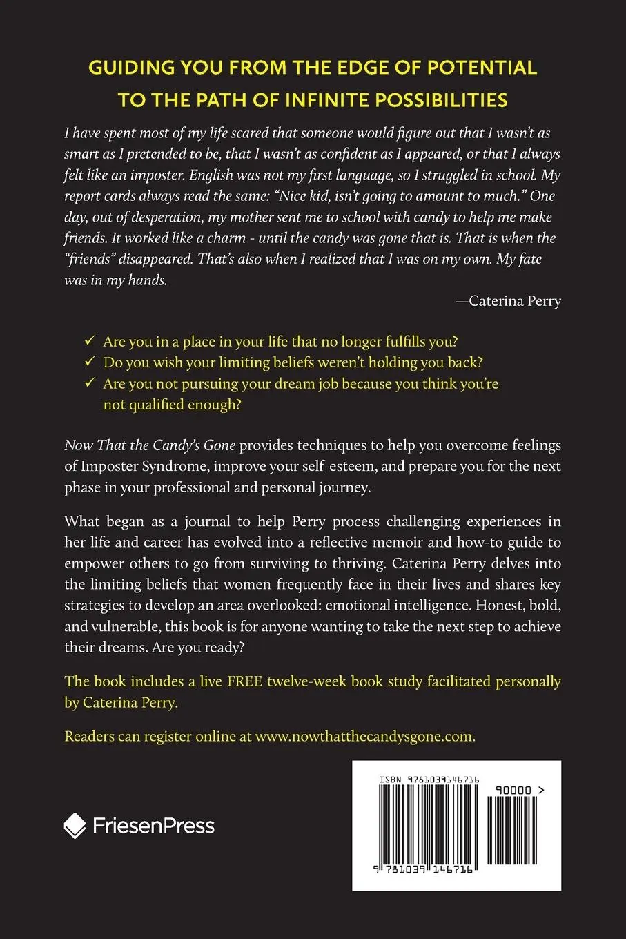 Rückseite: 9781039146716 | Now That the Candy's Gone | Mastering the Art of Self-Confidence