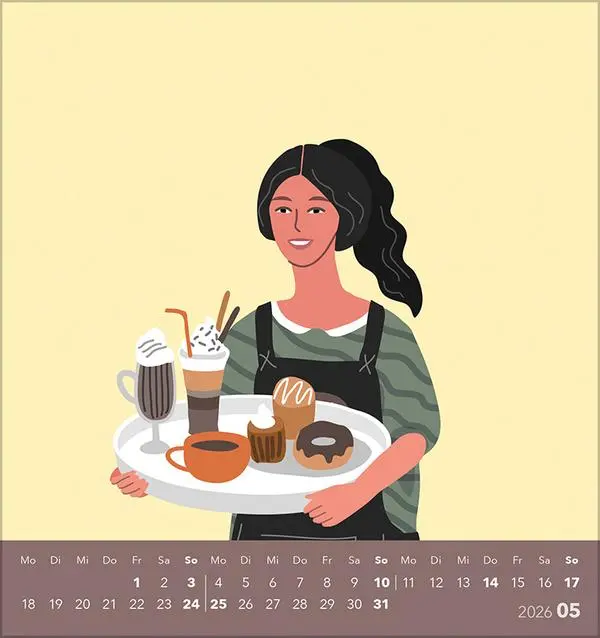 Bild: 9783731886716 | Kaffee? Läuft bei mir! 2026 | aufstellbarer Postkartenkalender | 13 S.