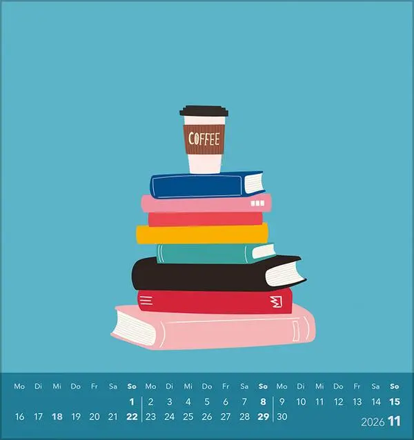 Bild: 9783731886716 | Kaffee? Läuft bei mir! 2026 | aufstellbarer Postkartenkalender | 13 S.