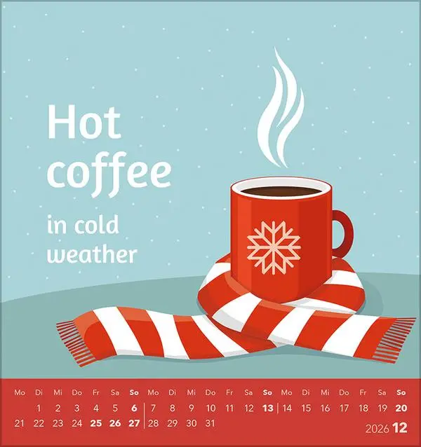 Bild: 9783731886716 | Kaffee? Läuft bei mir! 2026 | aufstellbarer Postkartenkalender | 13 S.